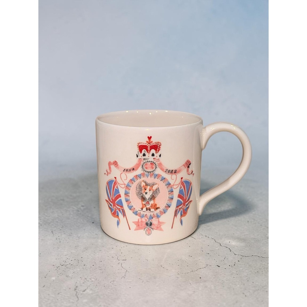 Cath Kidston Queen Elizabeth II Platinum Jubilee Corgi Mug England